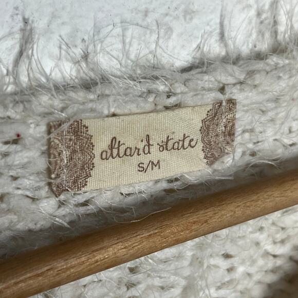 Altar’d State Women's Striped Chunky V-Neck Long Sleeve Sweater Size S/M - Picture 2 of 7